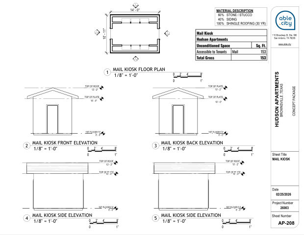 Mail kiosk, sheet AP-208